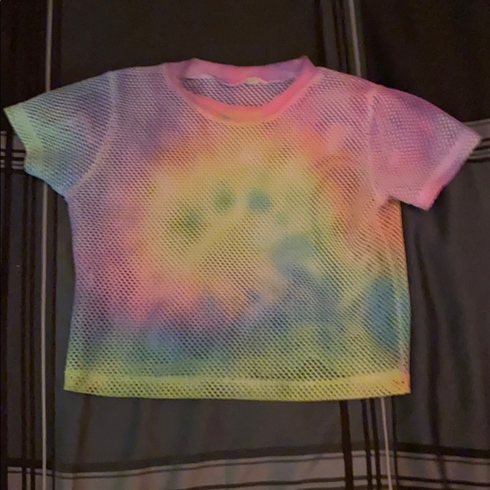 Colourful Fishnet Crop